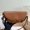 Bolso de Luna de Piel de Vaca de Alta Gama Nuevo 2026, Simple Retro de Gran Capacidad para Viajar, Cuero Genuino, Bolso de Hombro y Cruzado para Mujer