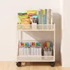 Estantería de rejilla para libros, herramienta de almacenamiento para estudiantes, estante para almacenamiento de libros, carrito pequeño de pie al lado del escritorio del aula