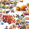 50 Adesivos de Brinquedo Desenho Animado para Compra Direta Transfronteiriça, Estilo Fofo Adesivos de Decoração Mini Motocicleta Infantil para Garrafas de Água e Tablets