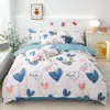 Nuevo engrosado lijado cuatro piezas dormitorio estudiantil tres piezas simple agradable a la piel funda de edredón sábanas ropa de cama al por mayor