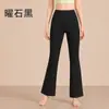 Pantalones de campana para mujer tipo tiburón para otoño e invierno, forrados de polar y engrosados, de cintura alta, pantalones casuales acampanados, adecuados para usar al aire libre, leggings de fitness y yoga