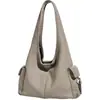 Bolso Grande de Piel Suave Casual 2026 Nueva Moda Versátil Elegante Bolso de Hombro Bolso Tote Bolso Retro de Moda