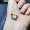 Pingente de Opala Puramente Natural e Ultra-Bonito, Finamente Trabalhado em Prata 925, Pedra Principal é Opala Natural 6*8mm