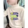 Camiseta Térmica Cepillada para Niños, Cuello Semi-alto, Camiseta Infantil, Nuevo Estilo Otoño/Invierno 2026, Top Versátil para Niños Mayores