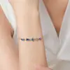 Exquisito Pulsera de Plata de Ley S925 Multicolor con Circonita para Mujer, Gama Alta, Versátil, Moda, Nuevo Estilo, Joyería de Piedras Preciosas