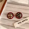 Pendientes Retro Estilo Hong Kong Estampado Leopardo Otoño e Invierno 2025 Lujo Accesible Nicho Pendientes Sencillos Modernos Versátiles Pendientes Elegantes