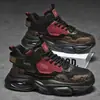 Zapatos de Otoño para Hombre Nuevas Zapatillas de Cuero de Caña Alta para Adolescentes Tendencia Versátiles Suela Gruesa Casual Zapatos de Papá para Hombre