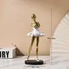Estilo Escandinavo de Luxo Acessível Personagem Menina Bailarina Enfeites Dança Pequena Estátua Decoração para Sala de Estar Armário de Vinho Artesanato em Resina