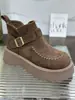 2026 Estilo Coreano Temperamento Moderno Nuevo Invierno Más Terciopelo Moda Suela Gruesa Aumenta Altura Botas Birkenstock para Mujer Botas de Moda Versátiles