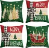 Funda de almohada navideña más vendida transfronteriza con estampado de muñeco de nieve invernal para decoración del hogar en temporada festiva, adecuada para sala de estar, sofá y cabecera
