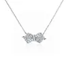 Collar Colgante de Plata de Ley Popular Japonés y Coreano Más Vendido Tonglin Transfronterizo para Mujer, Elegante Collar de Plata de Ley S925 con Circonita de Lujo Ligero