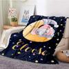 Manta con Nombre Personalizado Venta Directa Transfronteriza Manta de Franela para Niños y Niñas Manta de Animales para Familia y Amigos Regalo