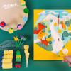 Pincel de pintura infantil guache esponja selo de tinta esfregando esponja vara ferramenta de pintura EVA pincel de pintura infantil conjunto de 27 peças