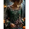 2026 Sitio Independiente Transfronterizo Amazon Nuevo Más Vendido Estampado Digital 3D Moda Floral para Mujer Camiseta
