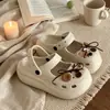 Sapatos Mary Jane Estilo Floresta com Solado Grosso Confortáveis para Uso Prolongado, Adequados para Pessoas Baixas, com Suporte de Arco, Botões Retrô, Sapatos Perfurados de Uso Duplo para Mulheres no Verão