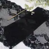 Tanglong Negro Ligero Encaje Elástico con Flores Prensadas de Doble Cara 23cm Ropa Top sin Tirantes Venta al por Mayor Accesorios de Encaje
