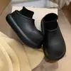 Pantuflas de Algodón Cerradas con Forro de Felpa para Mujer, Para Uso Interior/Exterior en Invierno, Modernas, Casuales, Antideslizantes, Impermeables, de Suela Gruesa, Zapatos de Algodón Calientes para el Hogar