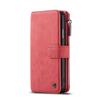 Adecuado para Apple iPhone11 Negocios Dividido Multiusos Bolsa con Cremallera Funda para Teléfono Móvil Tapa Abatible Funda de Cuero para iPhone11 Pro
