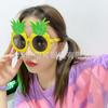 Gafas de Sol Amarillas con Piña Creativas de Verano del Fabricante en Stock, Gafas de Fiesta de Cumpleaños de Moda