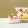 Dehua Mat Jade Graso Porcelana Blanca Caqui Ruyi Juego de Té Kung Fu Traje Casa de Retiro Inauguración Boda Festival de Medio Otoño Ceremonia de Acompañamiento