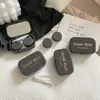Estojo para Lentes de Contato, Portátil, Compacto, Estojo Simples para Lentes de Contato, Caixa de Cuidados Companheira, Caixa de Armazenamento, Laser Hot Stamping com Espelho