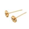 Brincos Studs de Ouro 14K Preenchido Color-Preserving Pinos de Tigela de Pérola Pinos de Pedra de Cristal Natural Suportes de Pinos Vazios Brincos Studs Brincos Acessórios de Joias DIY