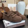 Zapatos Birkenstock de Piel Genuina Suela Gruesa Aumentan Altura Interior para Mujer con Velcro 2026 Otoño Nuevos Versátiles Cómodos Ligeros Zapatos Casuales