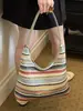 Bolso de paja de gran capacidad transfronterizo para mujer, nuevo bolso tejido a mano de verano 2026, bolso de hombro para debajo del brazo para mujer