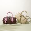 Bolsa de Bolos de Primavera Versátil para Viajar Texturizada para Teléfono Móvil Bolso Cruzado de Piel de Vaca Gran Capacidad Bolso de Mano de Piel de Vaca para Viajar