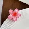 Pinza de Tiburón para el Cabello con Flor de Plumeria y Flor de Bauhinia, Estilo Vacacional para la Parte Trasera de la Cabeza de Mujer, Accesorio para el Cabello