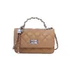 Bolsa de nicho estilo coreano com fecho e corrente, nova bolsa de ombro com padrão de diamante da moda, versátil e elegante para o dia a dia, bolsa transversal quadrada pequena