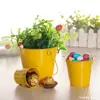 Decoración para el Hogar Artesanías de Metal Cubo Pequeño de Hierro Mini Cubo Creativo de Hojalata Maceta para Suculentas Maceta para Flores Cubo de Almacenamiento de Mesa