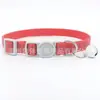 Collar Reflectante de Seda para Gato Compañero con Cascabel Esmerilado Collar para Perro Gato Cara de Gato Hebilla de Seguridad Anti-asfixia Collar