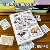 Álbum de Cartões A5 em Couro PU Cultural e Criativo, Estilo Desenho Animado, Destacável, para Cartões de Ídolos de Fãs, Álbum de Armazenamento de Cartões Pequenos de 3 polegadas, Álbum de Cartões Ursinho Manteiga