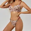 Conjunto de Lencería para Mujer French Pure Desire Sexy de Malla de Encaje Transpirable Estampado Floral Pequeño Pastoral de Encaje Retro