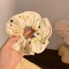 Dulce Liga para el Cabello Scrunchie para Mujeres, Satén de Alta Gama Estilo Coreano Versátil Cuerda para el Cabello, Suave Encaje Lunares Accesorio para el Cabello, Pañuelo Cuadrado para la Cabeza