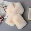 Bufanda de Felpa Transfronteriza para Mujer, Invierno Doble Cara Peluda Cálida Atmósfera Estilo Coreano Protección Cruzada Cuello Calentador de Cuello de Piel de Conejo Sintética