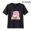 Nova camiseta masculina japonesa Darling in the FranXX moda casual manga curta verão transfronteiriça