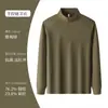 Nueva Camiseta de Manga Larga Antibacteriana Microelástica con Cuello Alto y Media Cremallera para Hombre, 25 Primavera Temprana, Tops para Deportes al Aire Libre y para Usar Afuera