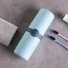 Caixa de armazenamento de escova de dentes de viagem, copo de lavagem portátil, copo de escovar, kit de copo para pasta de dente e enxaguante bucal para dormitório estudantil