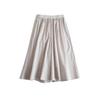 Design Moderno Borda de Punho Acolchoado Leve Fino Cintura Alta Versátil Corte A-Line Perna Larga Culotes Cropped Estilo Cool Calça de Caminhada