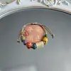 Pulsera de Cerámica Tejida con Diseño de Nicho, Sensación de Alta Gama, Dulce y Versátil para Mujeres, Pulsera Artística de Concha Marina, Joyería de Costa