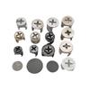 Conector tres en uno partícula de goma varilla de carga rápida mueble gabinete 12mm negro bloqueo rueda excéntrica dos en uno varilla europea