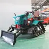 Máquina de Gerenciamento de Jardim Tipo Esteira, Micro-Enxadão de Alta Potência, Enxadão Rotativo Controlado Remotamente, Máquina de Escavação de Valas Multifuncional com Partida Diesel Elétrica
