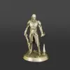 Figurita de Juguete Modelo Soldado Cibernético Tech Punk Futurista de Cobre Sólido Vintage, Adorno de Cobre para Escritorio para Hombres