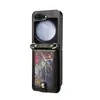 Comércio exterior para Samsung Z FLIP3/4/5/Z Flip6 com cordão tela empilhada transversal capa protetora de celular transversal