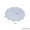 Molde de silicone para bandeja de mesa em forma de onda de resina cristalina DIY, moldes redondos de flor e fruta de três camadas, grandes, médios e pequenos