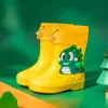 Botas de chuva infantis fofas impermeáveis antiderrapantes 2-6 anos botas de chuva infantis sapatos de borracha para crianças pequenas sapatos de água para bebês galochas de desenho animado
