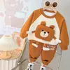 Conjunto de Sudadera con Bolsa Linda para Niños y Niñas Nuevo Estilo 2024 Ropa de Primavera y Otoño para Niños Moda Infantil Tendencia de Ropa para Niños