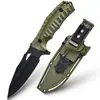 Cuchillo Recto para Exteriores Listo para Envíos Transfronterizos, Cuchillo Táctico Multifuncional, Cuchillo de Supervivencia en la Naturaleza, Cuchillo para Fruta de Camping con Tarjeta de Herramientas